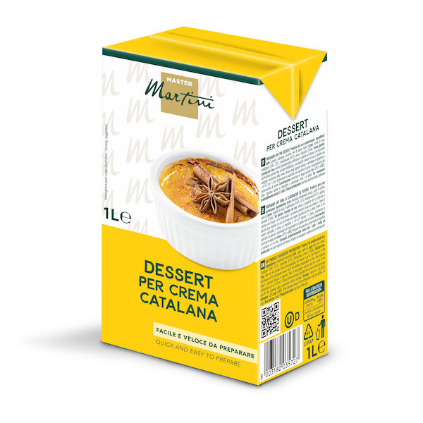 1L sárga csomagolású Master Martini Crema Catalana desszertkeverék, karamellizált krém csillagánizzsal