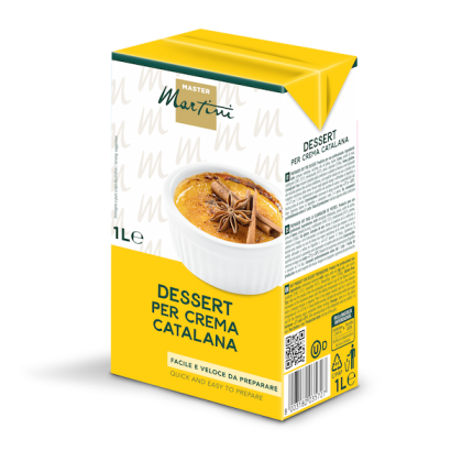 1L sárga csomagolású Master Martini Crema Catalana desszertkeverék, karamellizált krém csillagánizzsal