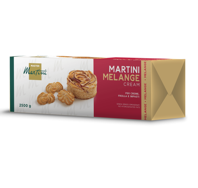 Master Martini Melange Krém doboz, 2500g, sütemények és omlós keksz látható a csomagoláson.